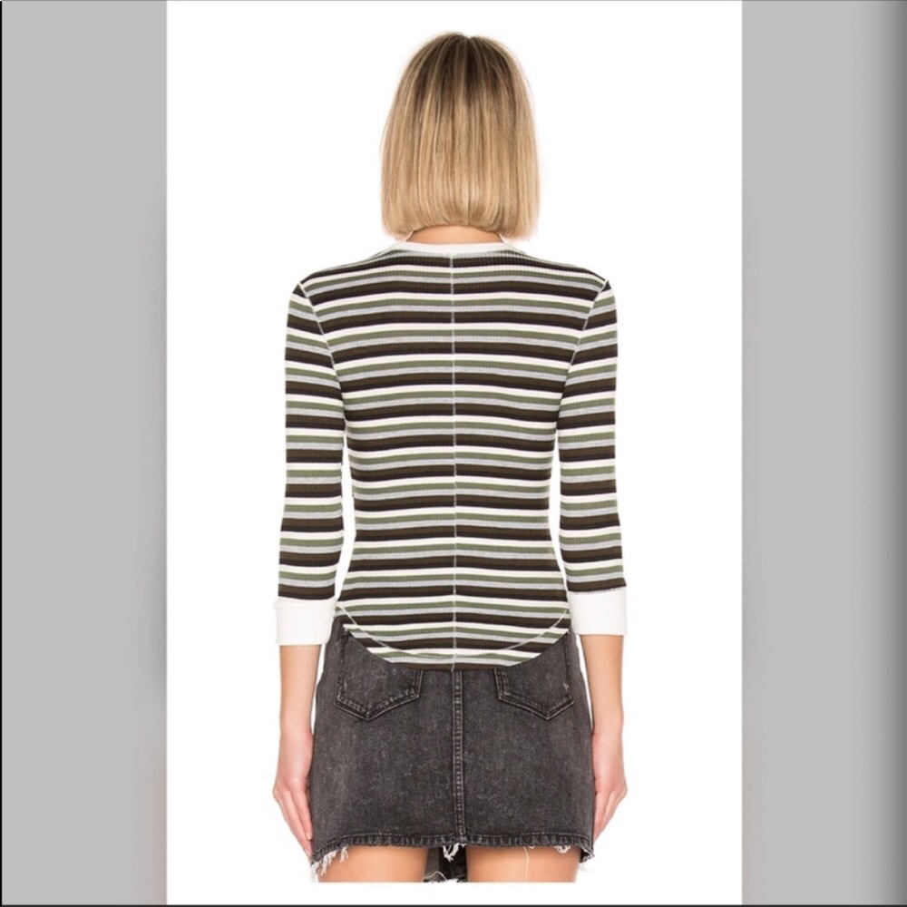 NEW Free People Good on You Army 3/4 Sleeve Tee - Picture 5 of 8
